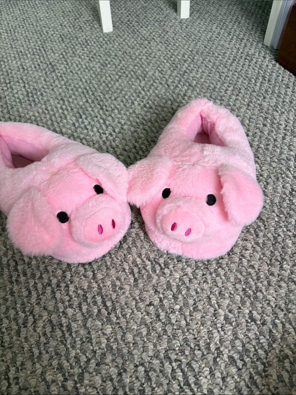 Plush Pink Pig Kids Slippers
